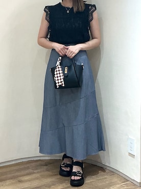 「MISCH MASCH（ミッシュマッシュ）のアイテム」を使った、アトレ川崎店さん（レディース・155cm）の夏コーディネート