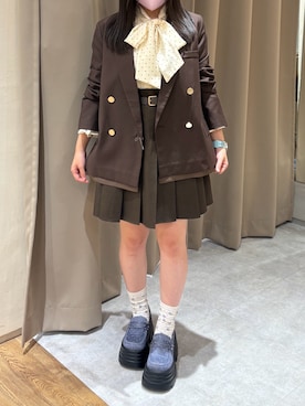 「ORiental TRaffic（オリエンタルトラフィック）のアイテム（ローファー）」を使った、アトレ川崎店さん（レディース・147cm）の秋コーディネート