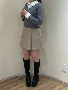 「ORiental TRaffic（オリエンタルトラフィック）のアイテム（ブーツ）」を使った、アトレ川崎店さん（レディース・158cm）の秋コーディネート