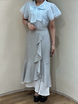 「MISCH MASCH（ミッシュマッシュ）のアイテム（スカート）」を使った、アトレ川崎店さん（レディース・155cm）の春コーディネート