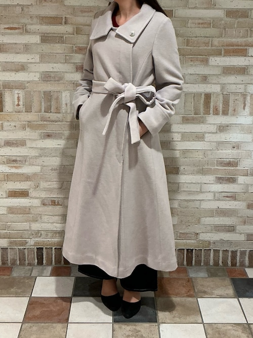 セール】2025秋冬新作 ブローチ付きスタンドカラー3wayコート