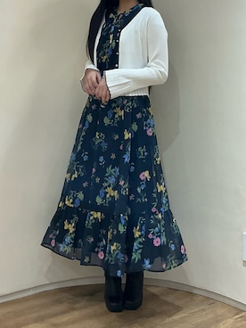 「ボタニカル柄」｜アトレ川崎店さん（レディース・158cm）の春コーディネート