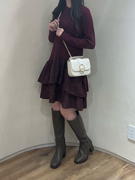 「ORiental TRaffic（オリエンタルトラフィック）のアイテム（ブーツ）」を使った、アトレ川崎店さん（レディース・158cm）の秋コーディネート