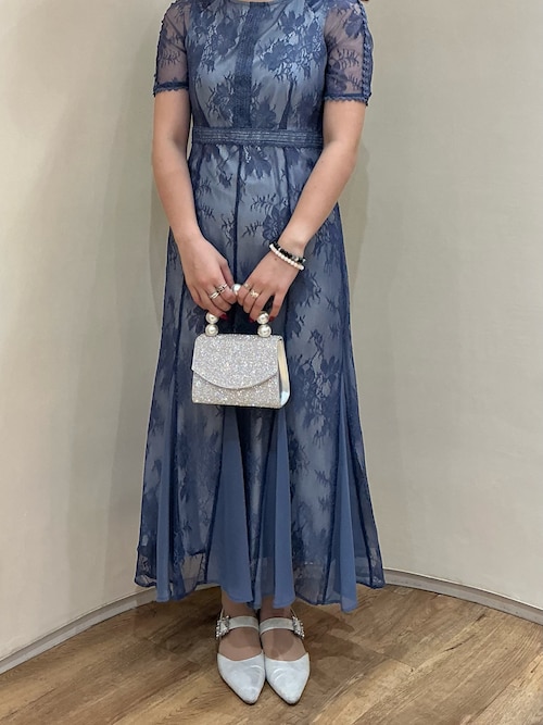 セール】レースギャザーディテールワンピース【結婚式/オケージョン