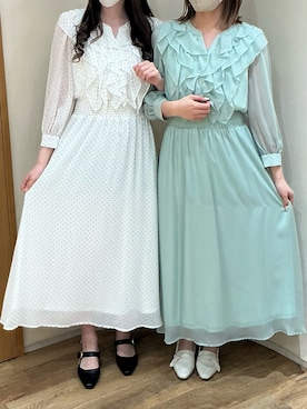 「双子コーデ」｜アトレ川崎店さん（レディース・158cm）の春コーディネート