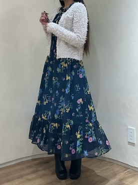 「ボタニカル柄」｜アトレ川崎店さん（レディース・158cm）の春コーディネート