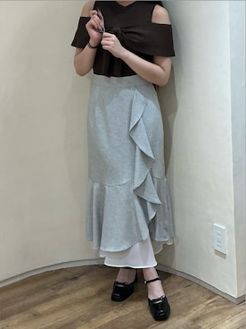 「MISCH MASCH（ミッシュマッシュ）のアイテム（スカート）」を使った、アトレ川崎店さん（レディース・155cm）の春コーディネート