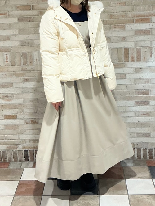 セール】2025秋冬新作 グログランリボンフードショートダウン（ダウン