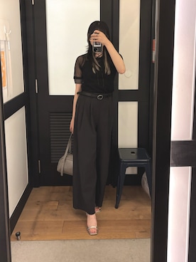 「アイテム（ボストンバッグ）」を使った、minneyu0さん（レディース・168cm）の夏コーディネート