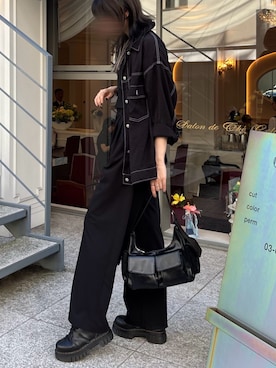 「アイテム（キャミソール）」を使った、minneyu0さん（レディース・168cm）の秋コーディネート