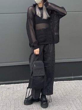 「アイテム（バックパック/リュック）」を使った、minneyu0さん（レディース・168cm）の夏コーディネート