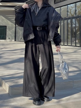 「COLONY 2139（コロニートゥーワンスリーナイン）のアイテム（ショルダーバッグ）」を使った、minneyu0さん（レディース・168cm）の冬コーディネート