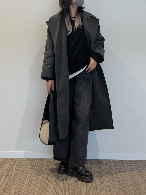 セール】テックウールラグランスリーブロングコート（チェスターコート