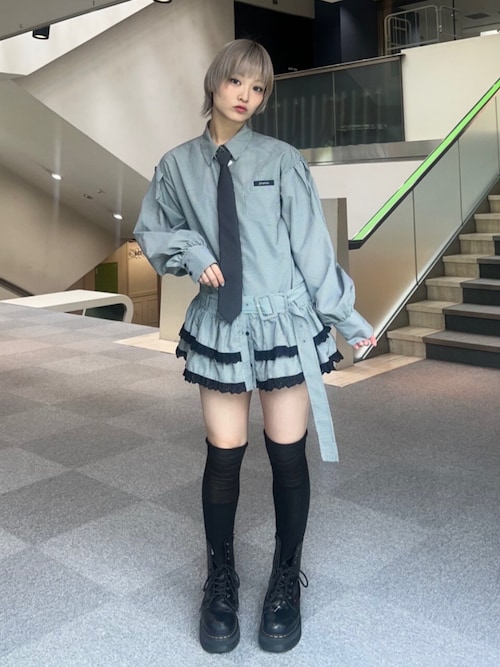 jouetie ヘムレースフリルチュニックシャツ jouetie ブラウス シャツ 「再入荷」ヘムレースフリルチュニック