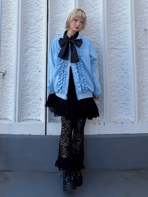 ルーズフリルトラックジャケット【セットアップ対応】春服（ジャージ