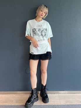 「jouetie（ジュエティ）のマルチカラビナチェーンネックレス（ネックレス）」を使った、AMANEさん（レディース・163cm）の夏コーディネート