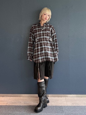 「jouetie（ジュエティ）のアイテム（デニムパンツ）」を使った、AMANEさん（レディース・163cm）の夏コーディネート