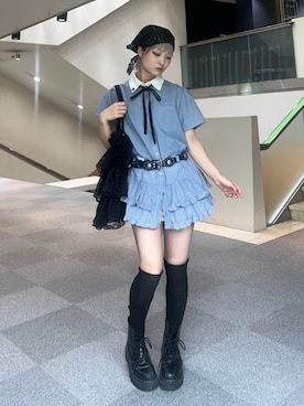 「jouetie（ジュエティ）のアイテム（財布/小物）」を使った、AMANEさん（レディース・163cm）の夏コーディネート
