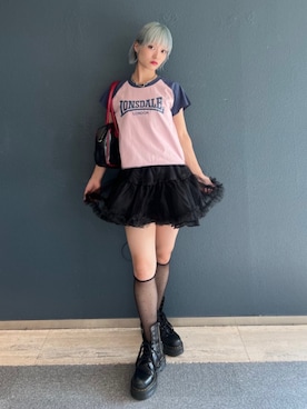 「jouetie（ジュエティ）のマルチカラビナチェーンネックレス（ネックレス）」を使った、AMANEさん（レディース・163cm）の夏コーディネート