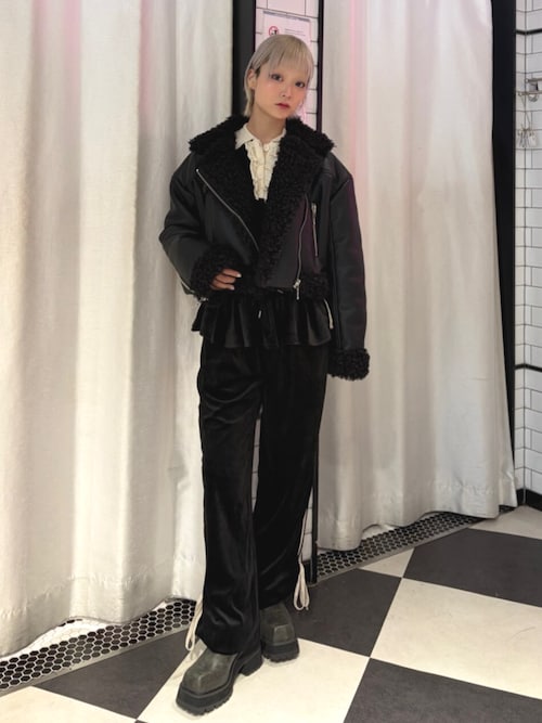 セール】フェイクムートンショートジャケット（ムートンコート