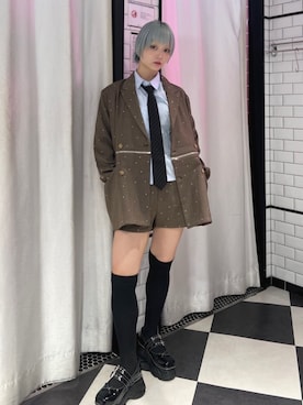「アイテム（フォーマルスーツ/小物）」を使った、AMANEさん（レディース・163cm）の秋コーディネート