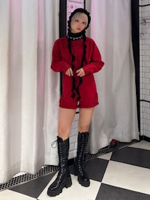 ローズモチーフニットショーパン【セットアップ対応】｜ジュエティ