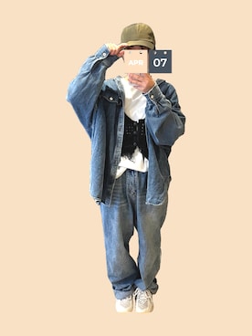 「アイテム（帽子）」を使った、はちさん（レディース・154cm・30代）の春コーディネート