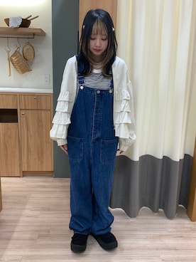 「Samansa Mos2（サマンサ モスモス）のアイテム（サロペット/オーバーオール）」を使った、つさん（レディース・152cm）の春コーディネート