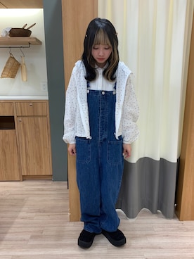 「Samansa Mos2（サマンサ モスモス）のアイテム（オールインワン・サロペット）」を使った、つさん（レディース・152cm）の春コーディネート