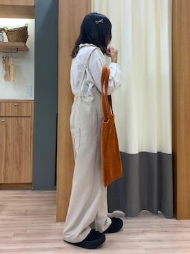 「Samansa Mos2（サマンサ モスモス）のアイテム（サロペット/オーバーオール）」を使った、つさん（レディース・152cm）の秋コーディネート