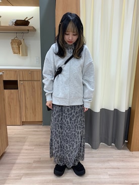 「Samansa Mos2 blue（サマンサモスモスブルー）のアイテム（スカート）」を使った、つさん（レディース・152cm）の春コーディネート