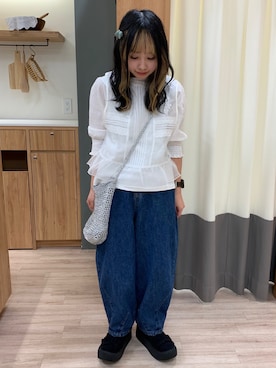 「Samansa Mos2（サマンサ モスモス）のアイテム（パンツ）」を使った、つさん（レディース・152cm）の春コーディネート