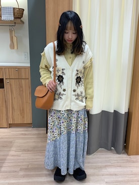 「Samansa Mos2（サマンサ モスモス）のアイテム（スカート）」を使った、つさん（レディース・152cm）の冬コーディネート