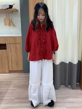 「Samansa Mos2（サマンサ モスモス）のアイテム（パンツ）」を使った、つさん（レディース・152cm）の春コーディネート