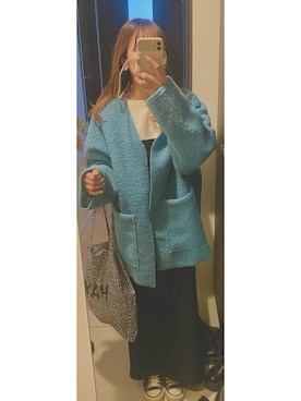 「アイテム（ノーカラージャケット）」を使った、nakamaya89さん（レディース・158cm）の冬コーディネート