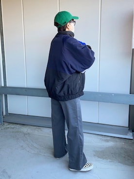 「リバーシブル」｜「アイテム（スラックス）」を使った、hirokoさん（レディース・160cm）の冬コーディネート