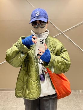 「アイテム（手袋）」を使った、hirokoさん（レディース・160cm）の冬コーディネート