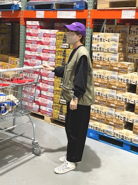 「ミリタリーコーデ」｜「アイテム（スウェットパンツ）」を使った、hirokoさん（レディース・160cm）の秋コーディネート