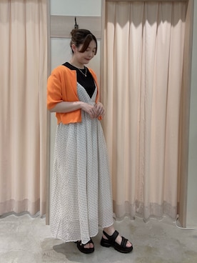 「Te chichi TERRASSE（テチチテラス）のアイテム（ワンピース/ドレス）」を使った、ʚ モトヤマɞさん（レディース・160cm）の夏コーディネート
