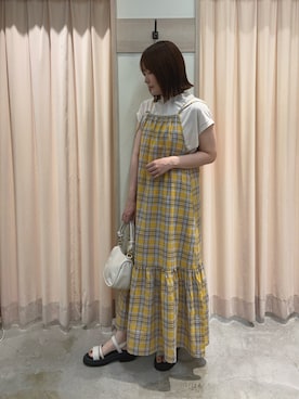「Te chichi TERRASSE（テチチテラス）のアイテム（ワンピース/ドレス）」を使った、ʚ モトヤマɞさん（レディース・160cm）の夏コーディネート
