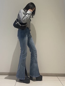 「one way（ワンウェイ）のアイテム（パンツ）」を使った、なすさん（レディース・150cm）の秋コーディネート