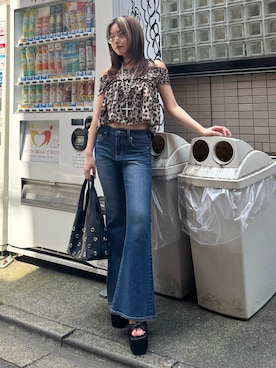 「EVRIS（エヴリス）のアイテム」を使った、藤岡真央さん（レディース・154cm）の春コーディネート