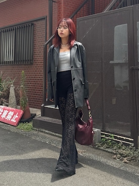 「EVRIS 」｜「アイテム（ワンピース/ドレス）」を使った、藤岡真央さん（レディース・154cm）の夏コーディネート
