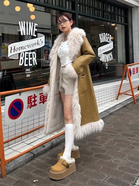 「EVRIS 」｜藤岡真央さん（レディース・154cm）の夏コーディネート