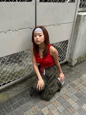 藤岡真央さん（レディース・154cm）の夏コーディネート