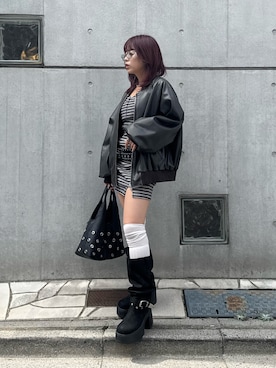 藤岡真央さん（レディース・154cm）の秋コーディネート