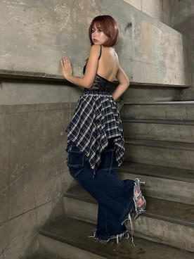 藤岡真央さん（レディース・154cm）の夏コーディネート