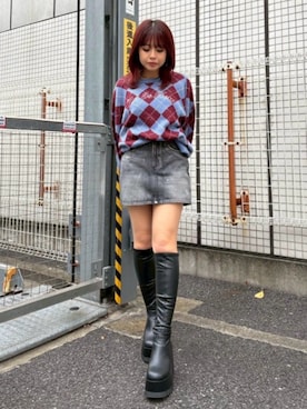 藤岡真央さん（レディース・154cm）の秋コーディネート