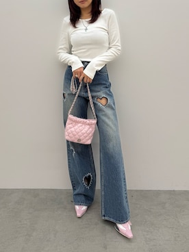 藤岡真央さん（レディース・154cm）の冬コーディネート