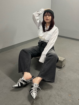 藤岡真央さん（レディース・154cm）の冬コーディネート